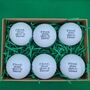 Six Personalised Golf Balls With ''If Found, Please Return To .. ..'', thumbnail 1 of 5