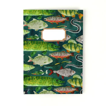 Flumens Freshwater Fish Print A5 Notebook, 4 of 9