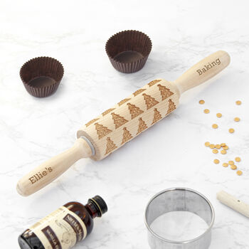 Personalised Kid's Christmas Tree Rolling Pin, 3 of 6