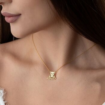 'Pandamonium' Personalised Name Necklace, 7 of 9