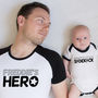 Parent And Child 'Hero And Sidekick' T Shirt Set, thumbnail 1 of 9