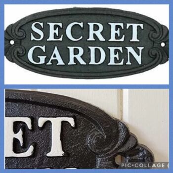 Cast Iron 'Secret Garden' Plaque, 2 of 5