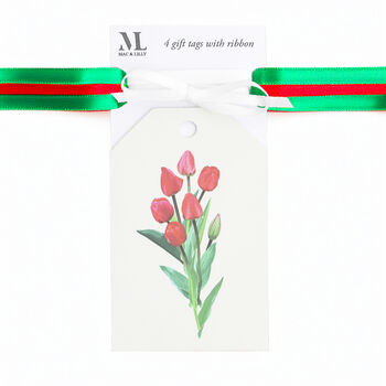 Vibrant Tulip Print Gift Wrapping Paper, 2 of 4