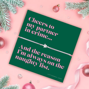 Partner In Crime Christmas Friendship Bracelet, 2 of 6