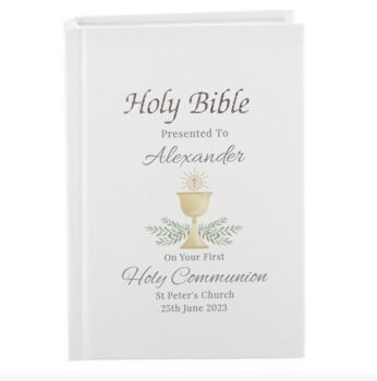 Luxury Silver Leaf First Holy Communion Holy Bible, 3 of 3
