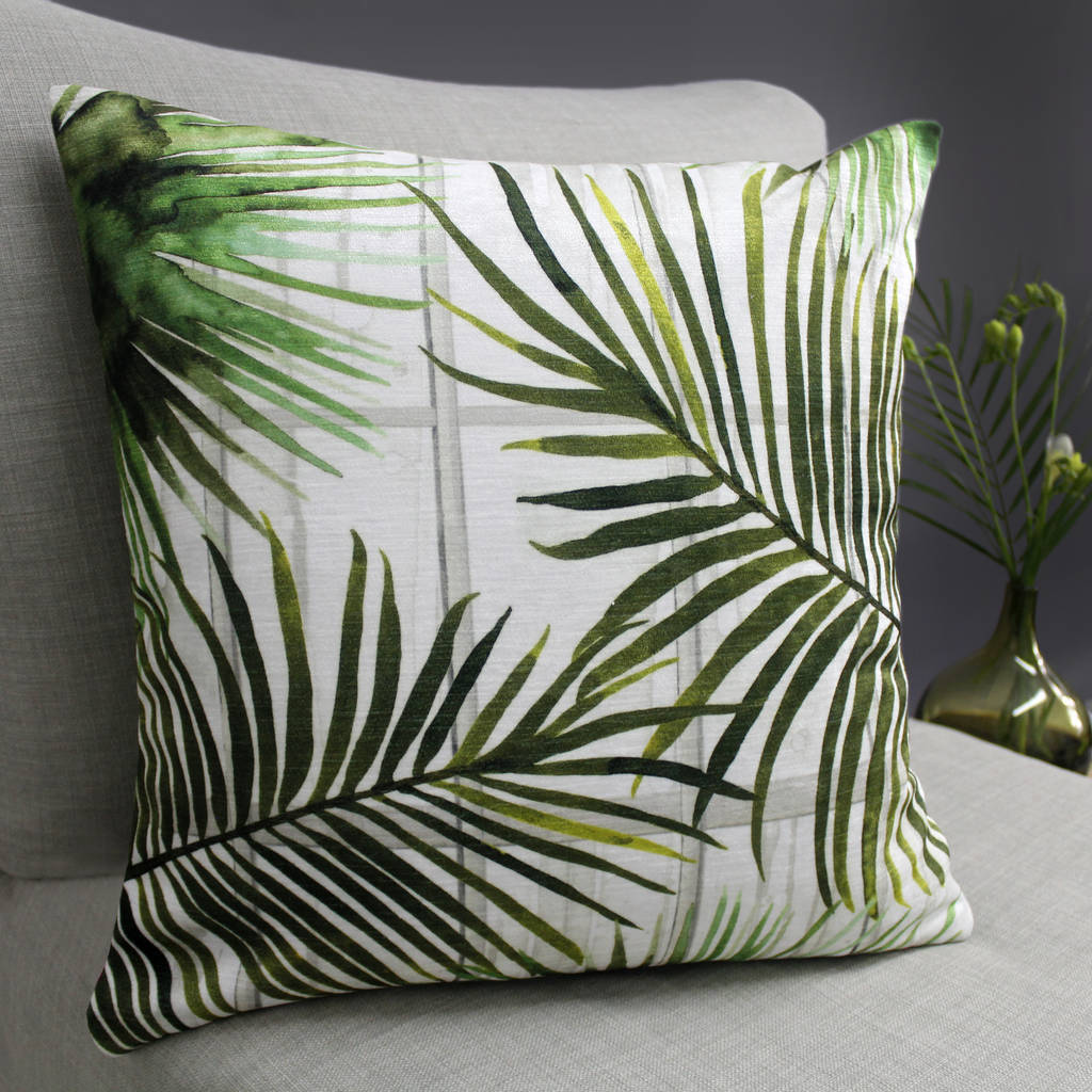 Tropical Fronds Botanical Cushion