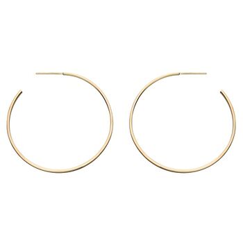 Medium 9ct Gold Hoop Earrings, 3 of 7