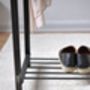 Reclaimed Wood And Steel Shoe Rack/Bench, thumbnail 4 of 5