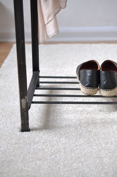 Reclaimed Wood And Steel Shoe Rack/Bench, 4 of 5