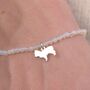 Yorkshire Terrier Silhouette Crystal Bracelet Personalised, thumbnail 1 of 5