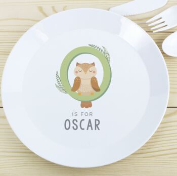 Personalised Animal Alphabet Melamine Plate, 2 of 6