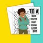 To A … Brown Boy Greetings Card, thumbnail 1 of 5
