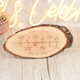 Love Story Timeline Log Wood Slice Sign Decoration, thumbnail 4 of 5