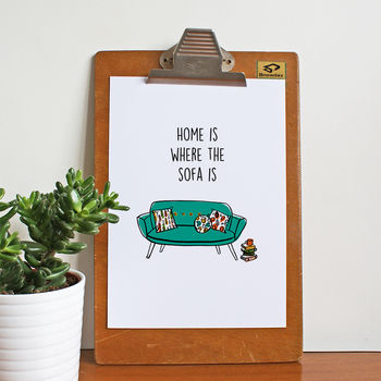 'Home Is Where The Sofa Is' Art Print, 2 of 2
