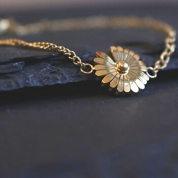 Daisy Bracelet 18k Gold Plated Floral Jewellery, 2 of 7
