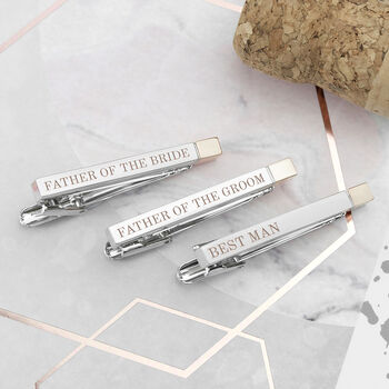 Personalised Groomsmen Two Tone Tie Clip, 2 of 6