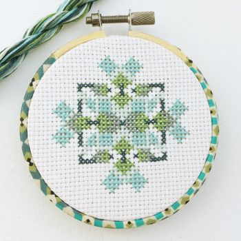Cross Stitch Gift Set. Geometric Snowflake Kit, 2 of 5