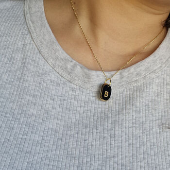 Vintage West German Initial Necklace With Personalised Gift Pouch, 7 of 12