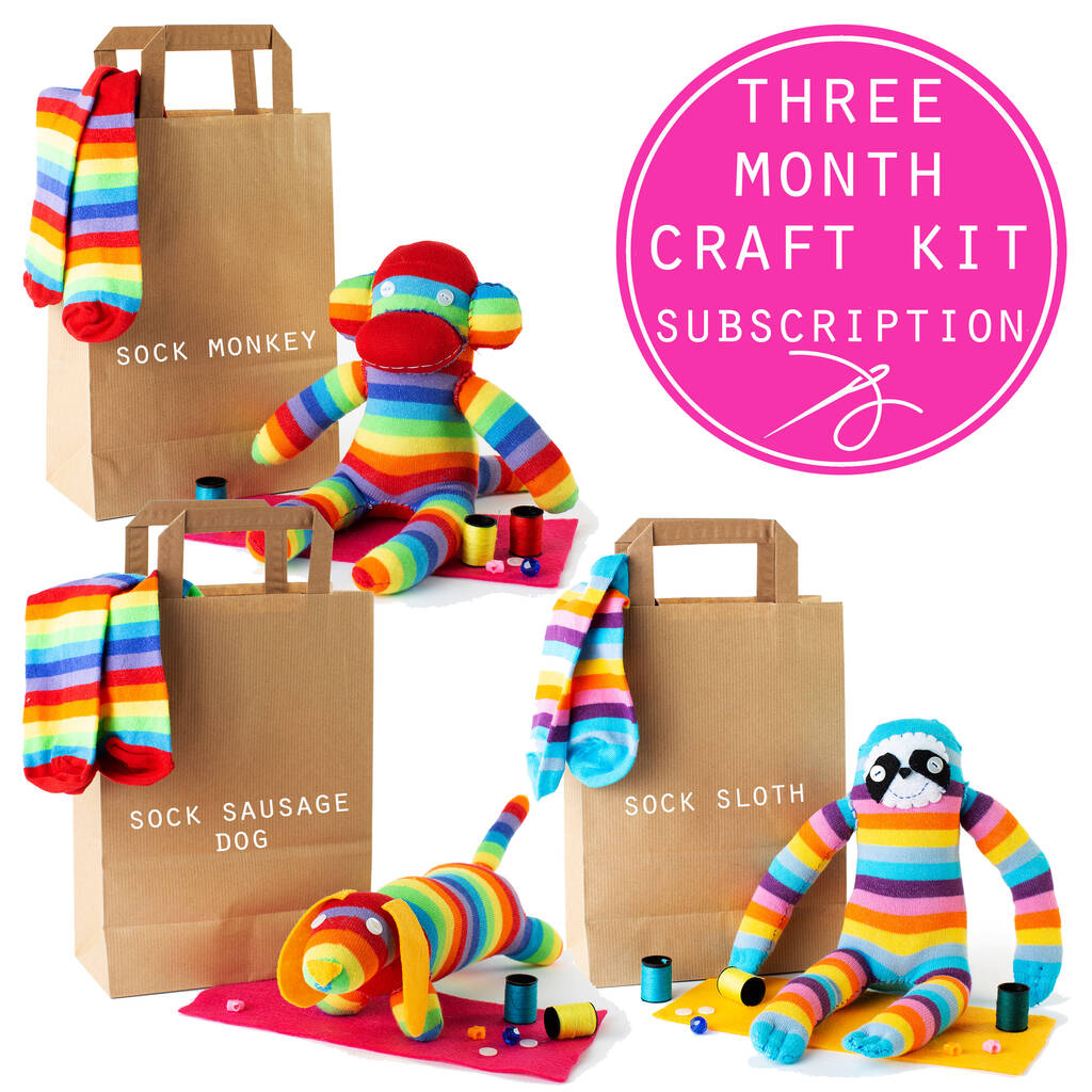Sock Creature Craft Kit Subscription, 1 of 3