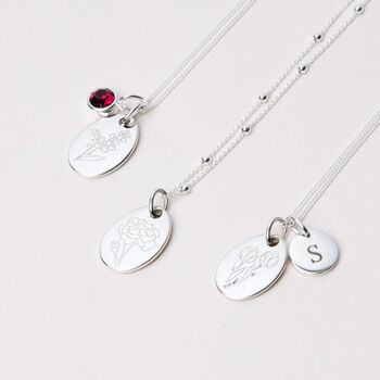 Sterling Silver March Birthstone Necklace, 4 of 12