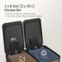 Dual Compartment Kitchen Bin Pedal Trash Can, thumbnail 3 of 7