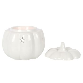 White Pumpkin Oil Burner – Autumn Decor, 2 of 4