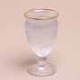G Decor Set Of Four Dario Textured Gold Wine Glasses, thumbnail 6 of 6