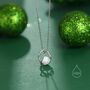 Sterling Silver Opal Orbiting Atom Pendant Necklace, thumbnail 5 of 12