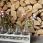 Wooden Tray With Five Bottle Vases, thumbnail 4 of 4