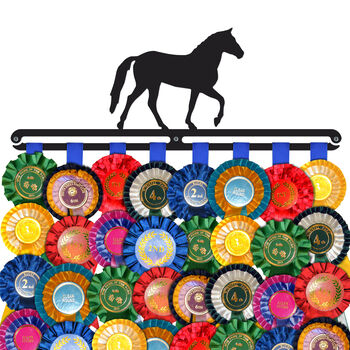 Equestrian/Horse Rosette Hanger Wall Display, 7 of 10