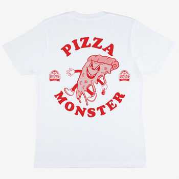 Pizza Monster Men's Back Print T Shirt, 5 of 5