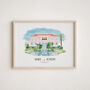 Personalised Wedding Church Watercolour Hand Drawn Sketch – Couple Gift, thumbnail 9 of 12