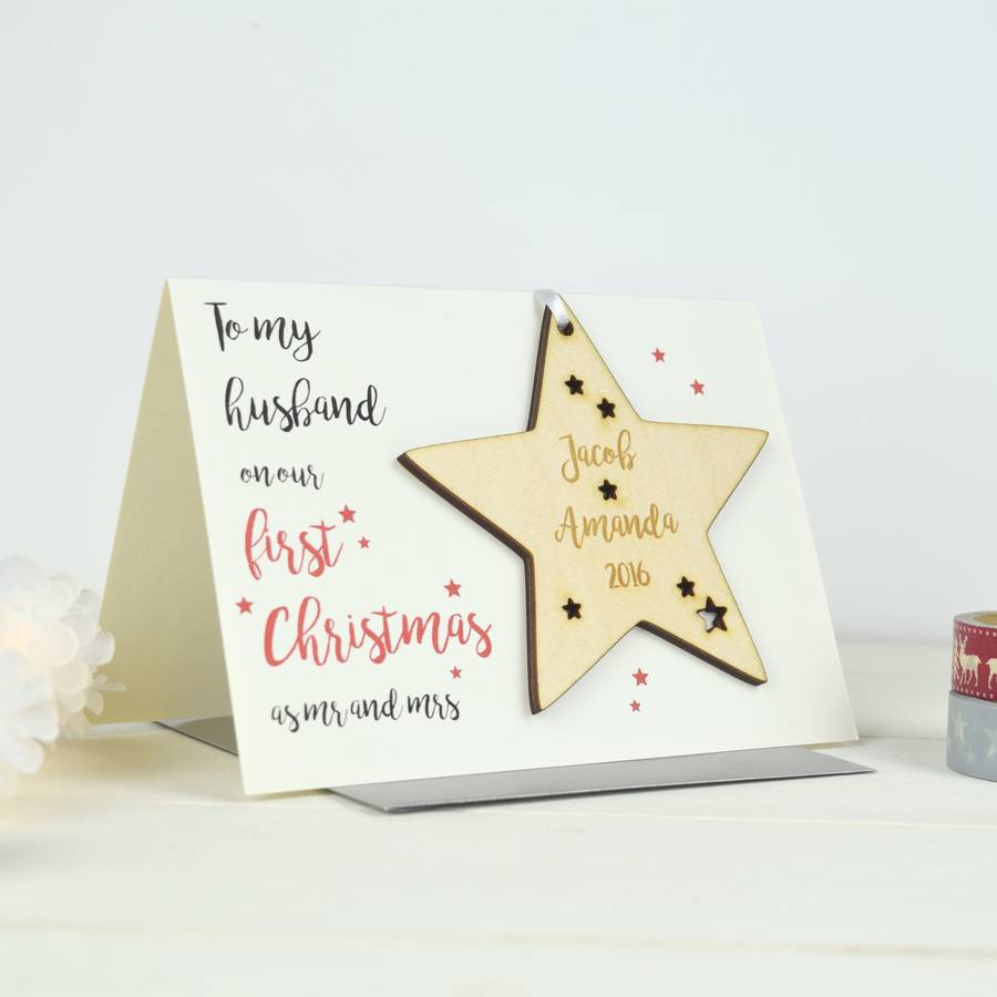 Personalised Husband s First Christmas Card