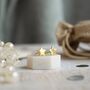 To The World You Are A Teacher Yellow Gold Earrings, thumbnail 2 of 3