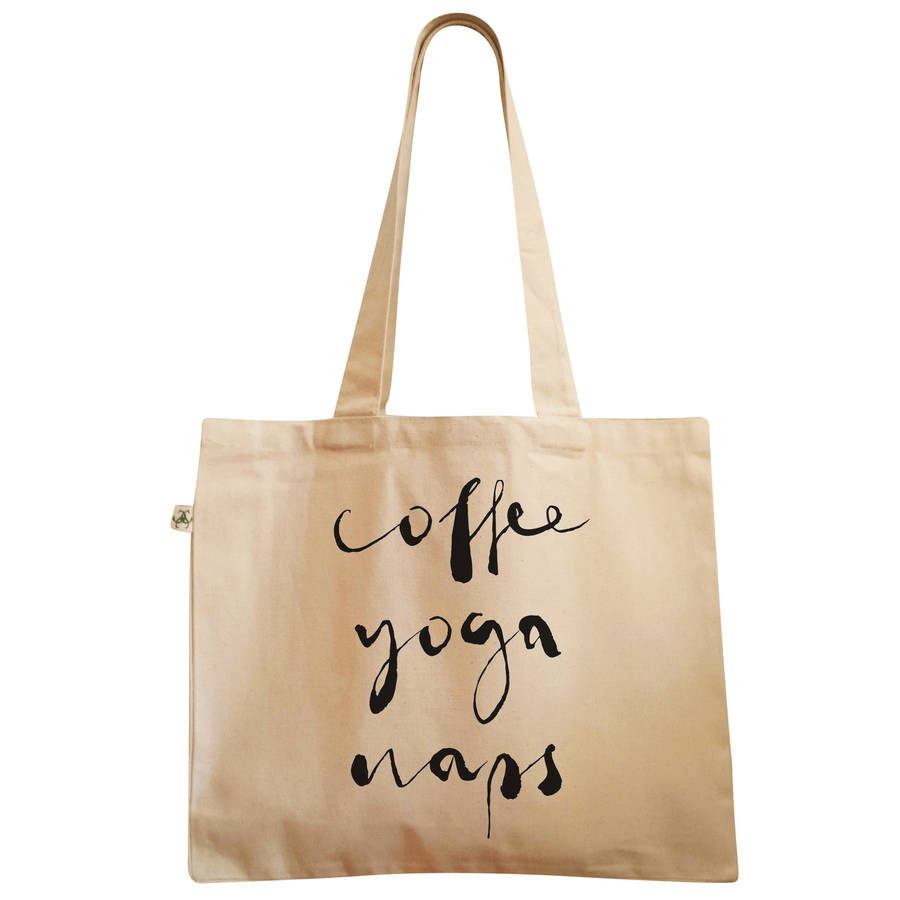 Coffee Yoga Naps Bag, 1 of 2