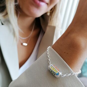 Love Is All Around Charm Bracelet, Rainbow, 3 of 6