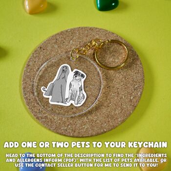 Customised Dog Portrait Keychain For Pitbull Owner, 4 of 6