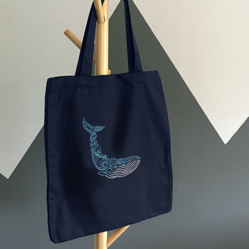 Paisley Whale Tote Bag Embroidery Kit, 4 of 6