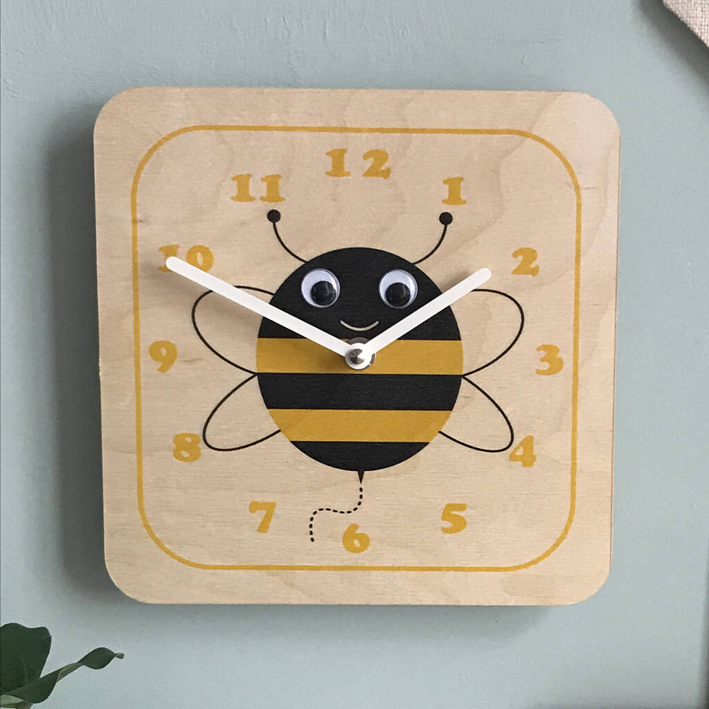 Children's Wooden Wobbly Eyed Animal Clocks, 1 of 11