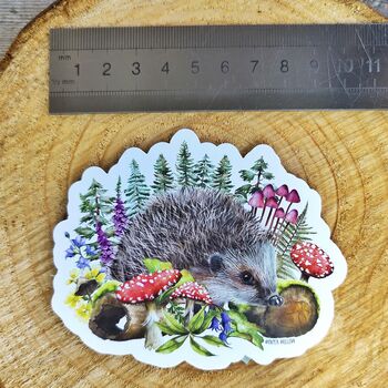 Hedgehog Woodland Waterproof Sticker, 3 of 6