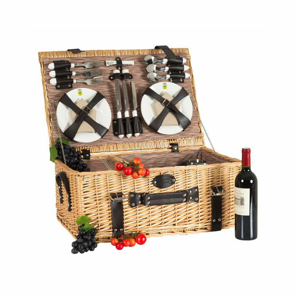 Quantock Traditional British Family Picnic Hamper By Dibor