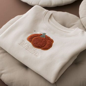 Personalised Pumpkin Children's Sweatshirt, 2 of 4