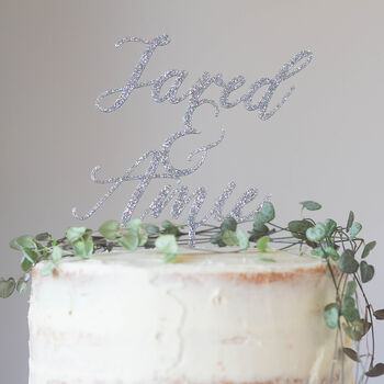 Personalised First Names Wedding Cake Topper, 3 of 5