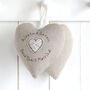 Personalised Linen Heart Anniversary Or Engagement Gift, thumbnail 2 of 11