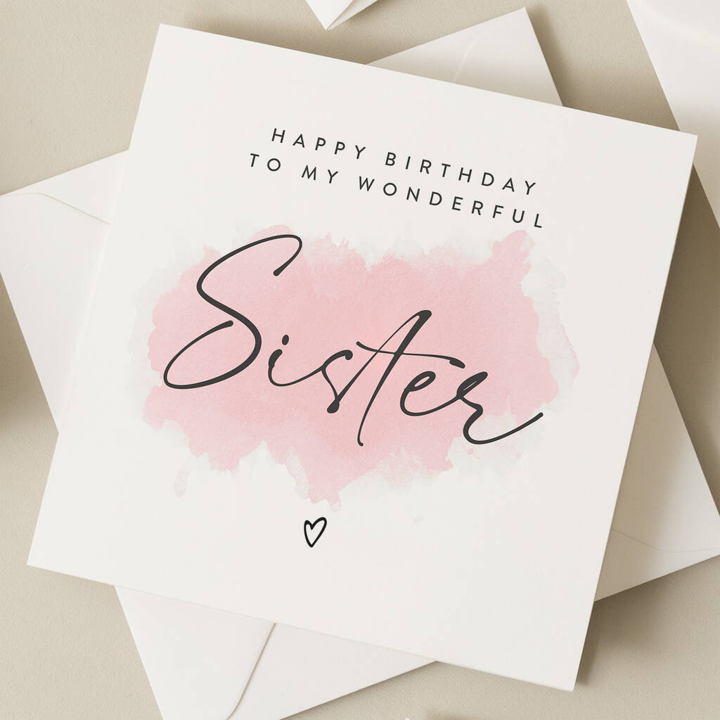 Birthday Sister Card By Twist Stationery