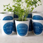 Blue Plaque Personalised Plant Pot Gift, thumbnail 3 of 5