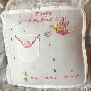 Personalised New Baby Keepsake Fairy Cushion, 5 of 5