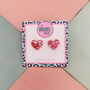 Love Heart Glitter Resin Stud Earrings Pink, Hot Pink, Red, Gold And Silver, thumbnail 5 of 12