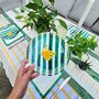 Banana Stripe China Plate, thumbnail 2 of 6