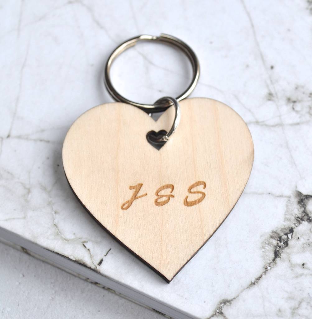 Personalised Initial Heart Keyring By Sweet Pea Design ...